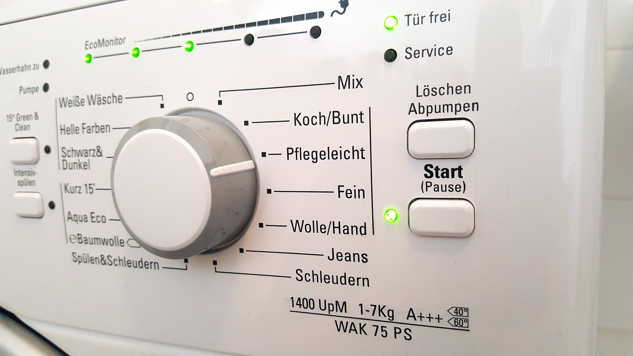 washing machine, white, easy-care